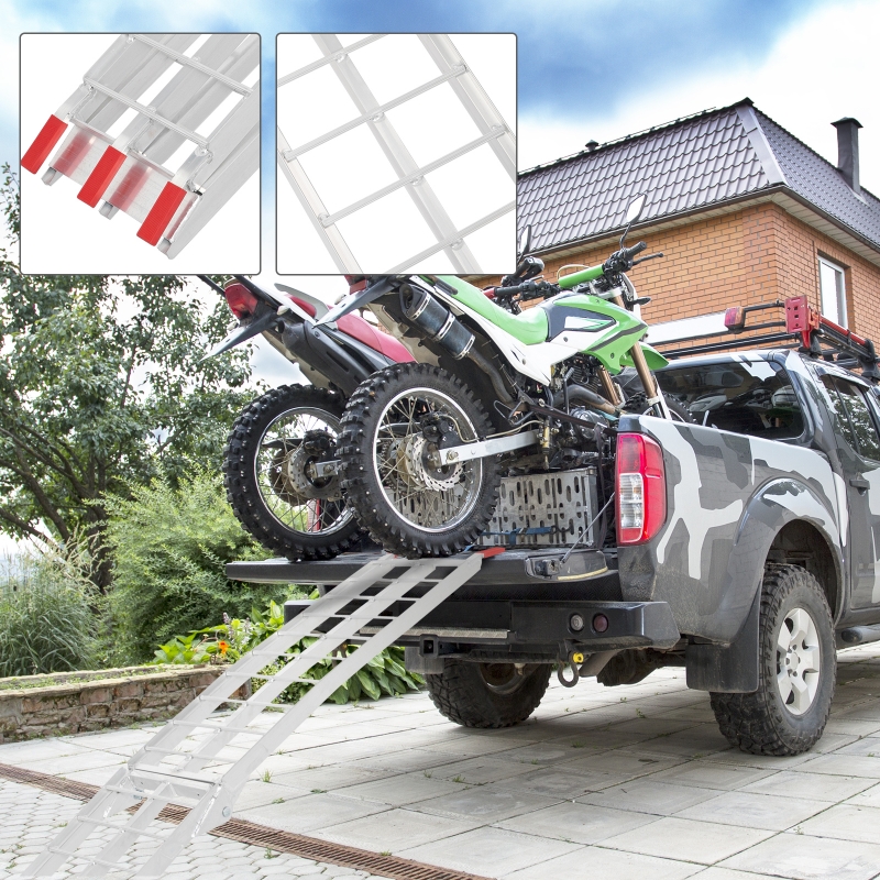 Roadstar Motorcycle Folding Loading Ramp Aluminum 90